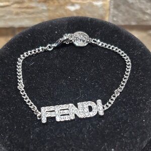 Fendi Silver Chain Bracelet